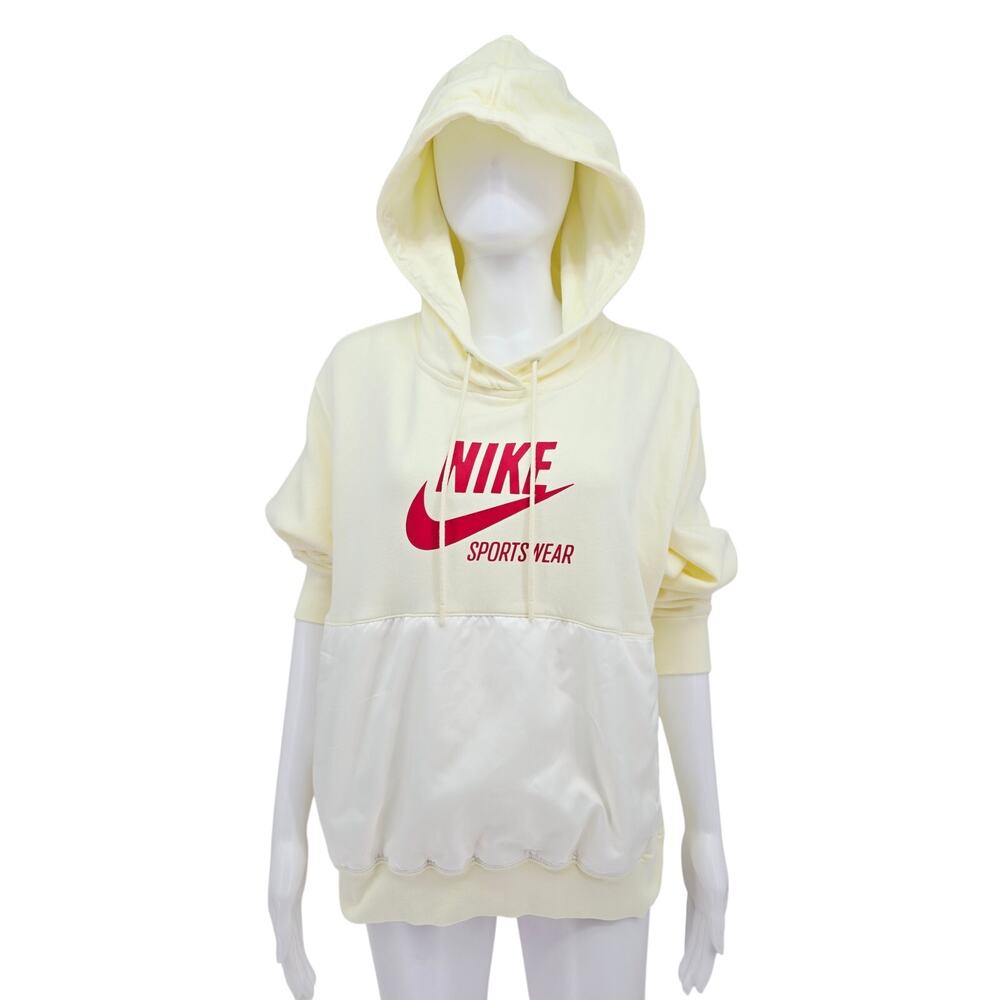Nike Women's Pullover Hoodie Sweatshirt Yellow L